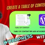 create a table of contents in WordPress without a plugin